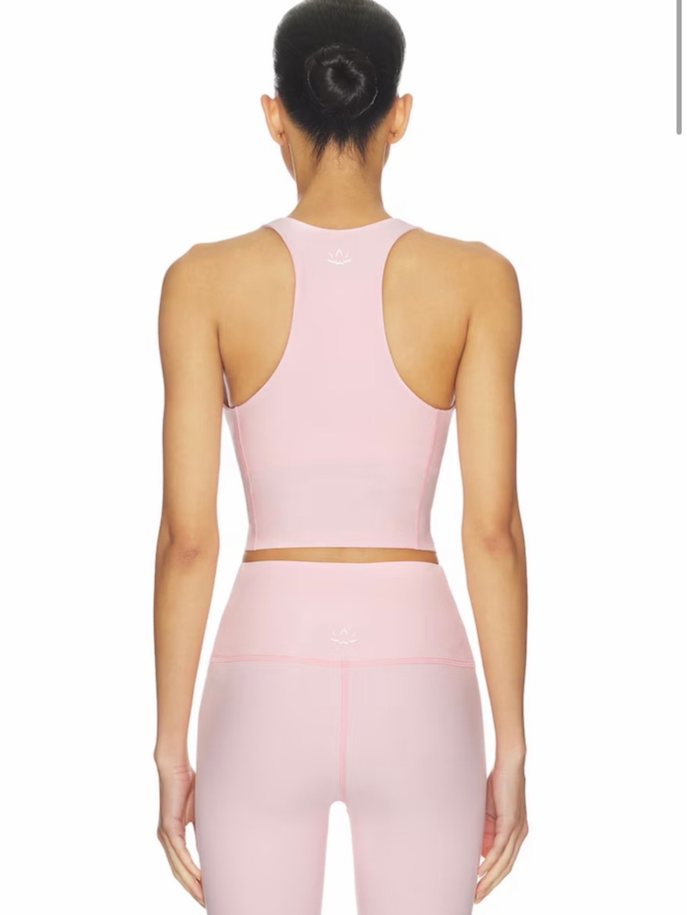 NWT Beyond Yoga Frosty Pink Set: Leggings & Intensity Racerback Cropped Tank Top - Picture 4 of 12